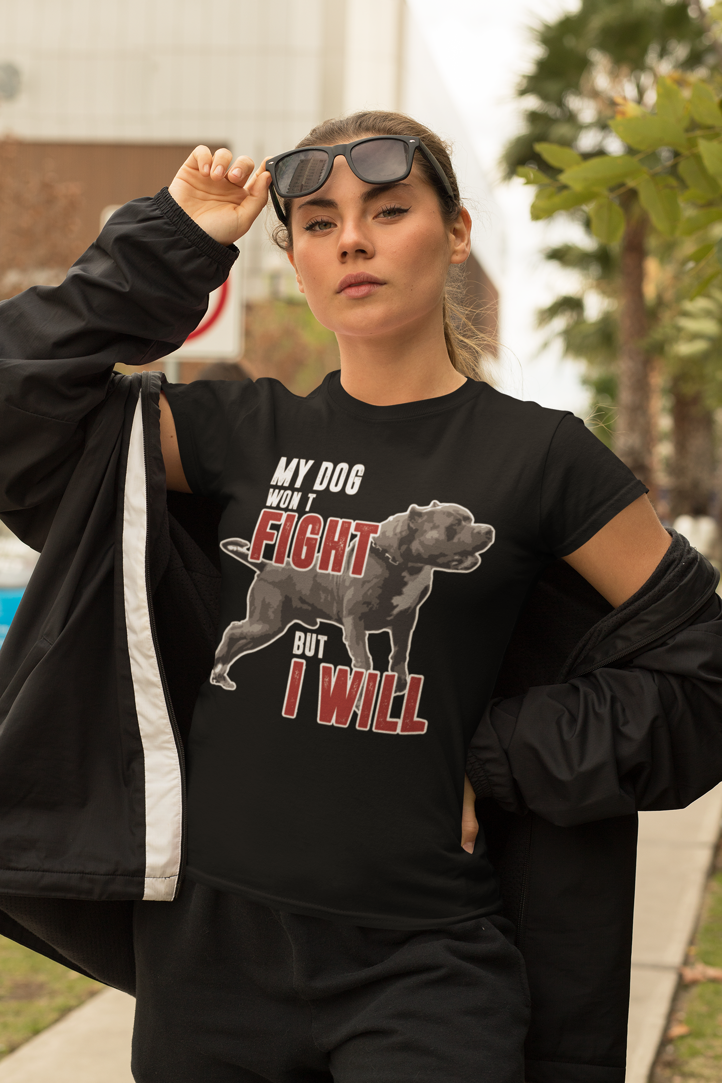 My Dog Won't Fight But I Will Unisex T-Shirt
