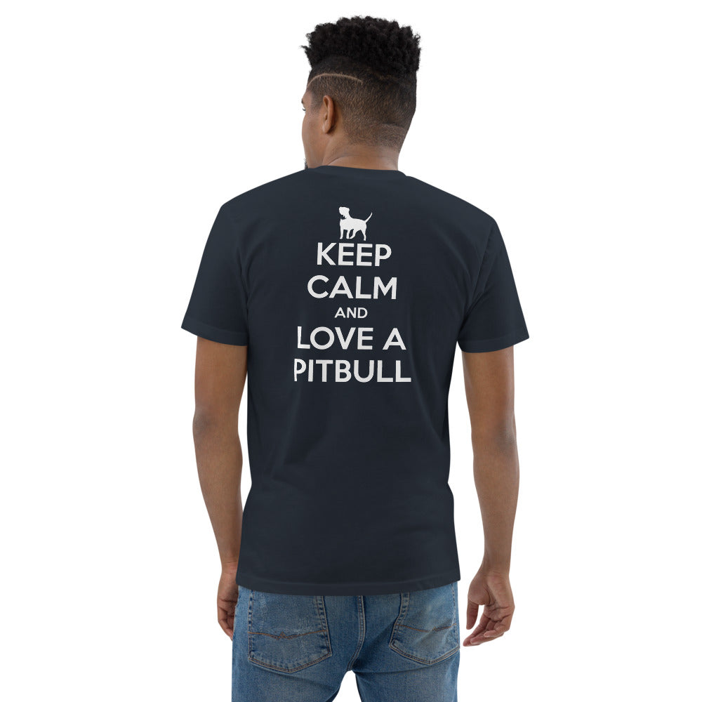 Keep Calm And Love A PitBull Short Sleeve T-shirt
