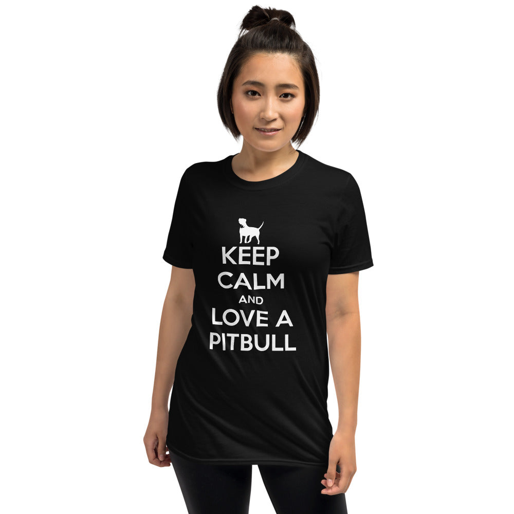 Keep Calm And Love A PitBull Unisex T-Shirt
