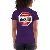 Warning Beware Of The Dog Women's Short Sleeve Tees