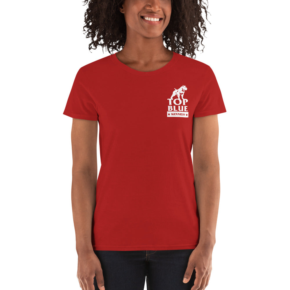 I Am The Quiet Neighbor With The Big Pitbull Women's Short Sleeve Tees